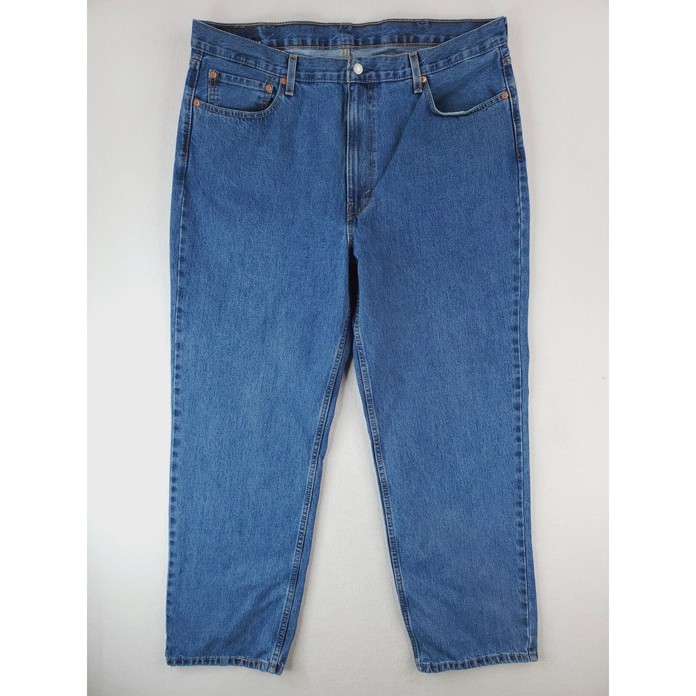Levis Jeans Mens 42x32 Blue 550 Relaxed Tapered Grunge Baggy‎ Work Pants Y2K